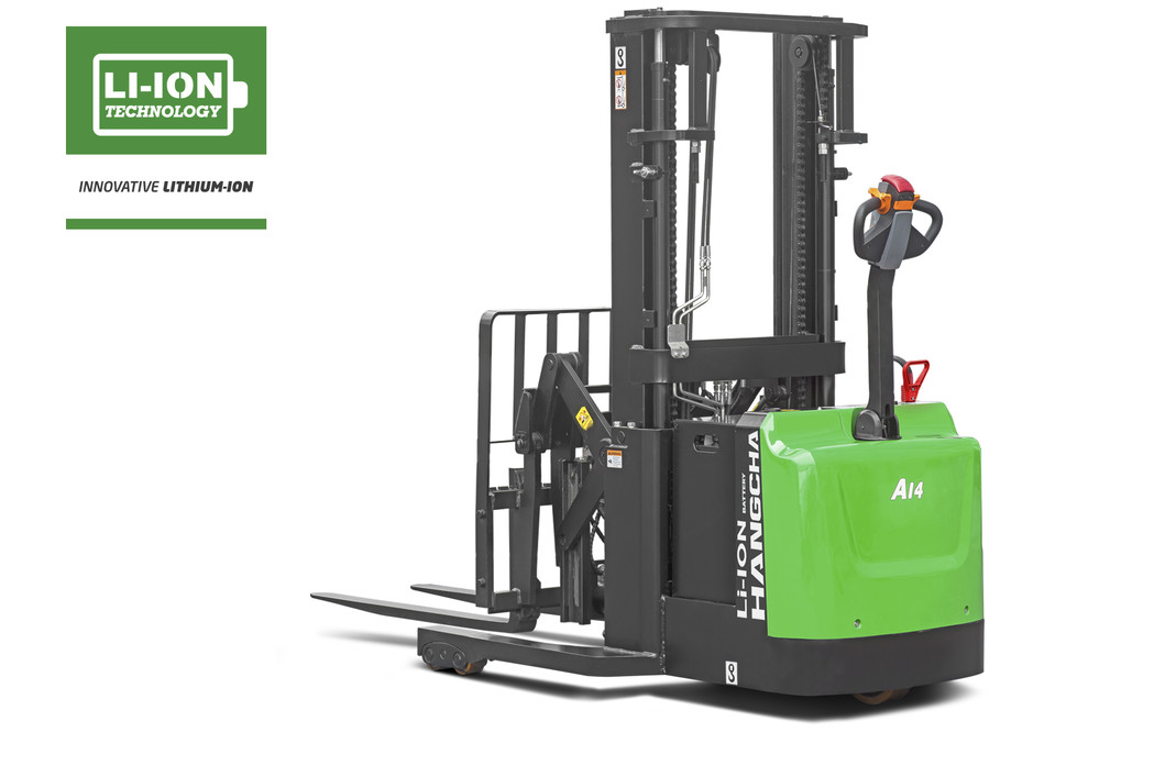 Gerbeur électrique Hangcha à mât rétractable et conducteur accompagnant 3 000 lbs