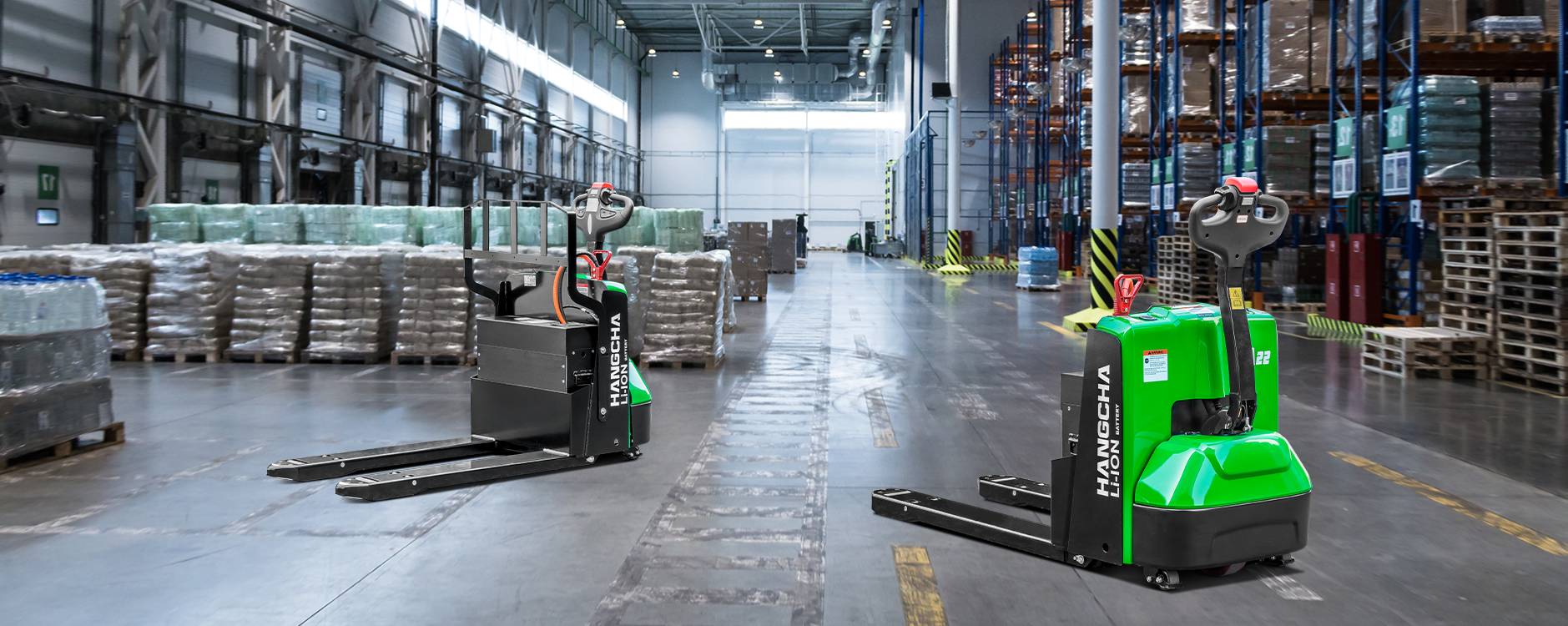 Transpalette électrique Hangcha haute capacité Li-ion 5 000 lbs — vue alternative